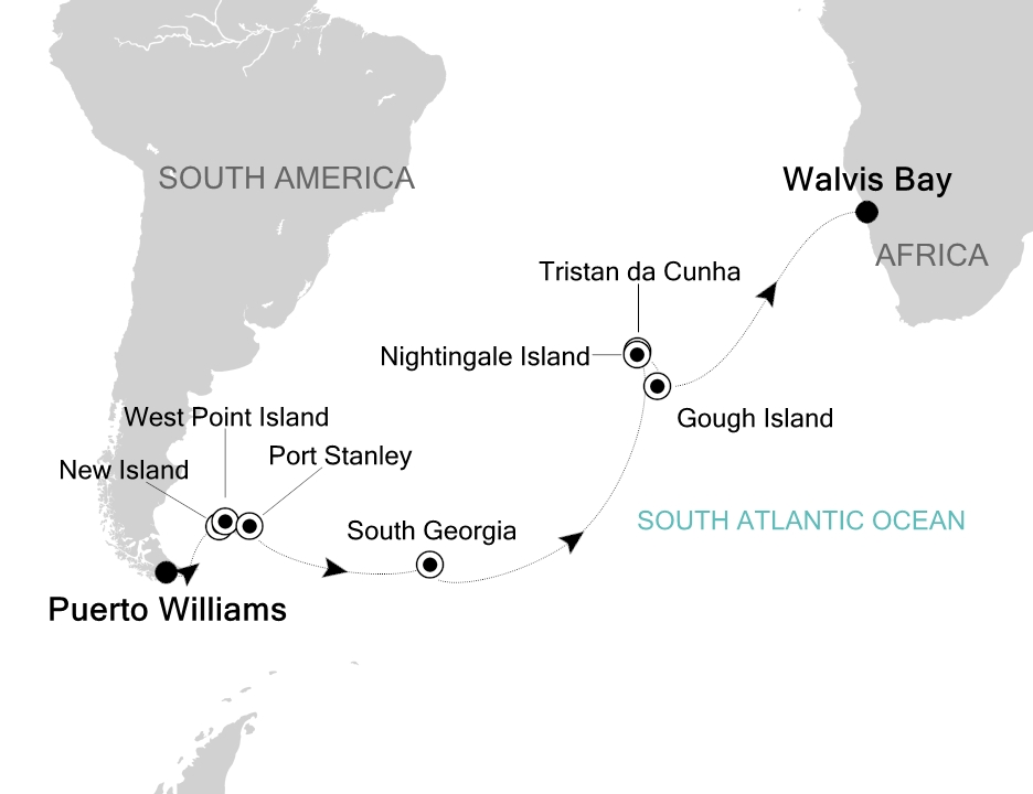 Antarctica Cruise Itinerary Map